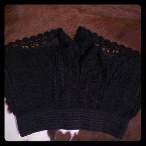 Black high wasted lace shorts